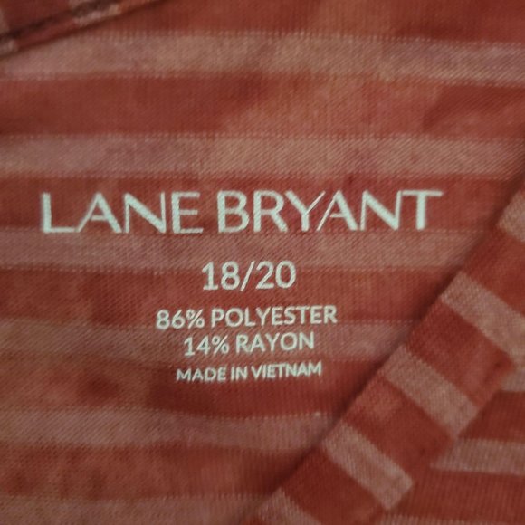 Lane Bryant Vintage Rose Tie-Back Stripe Dolman-Sleeve Blouse Plus Size 18/20 - Picture 12 of 16